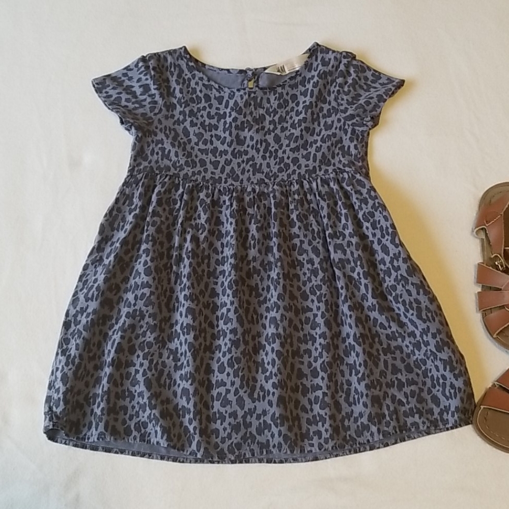 Blue Leopard Print Dress